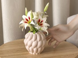 Molde silicona mini florero nordico 3D 